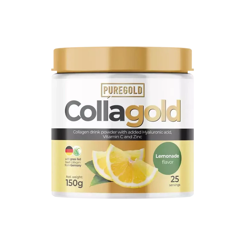 CollaGold Marha és Hal kollagén italpor hialuronsavval - Lemonade - 150g - PureGold