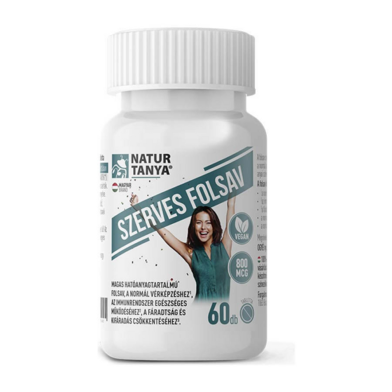 Szerves Folsav tabletta (M-vitamin) 60 db