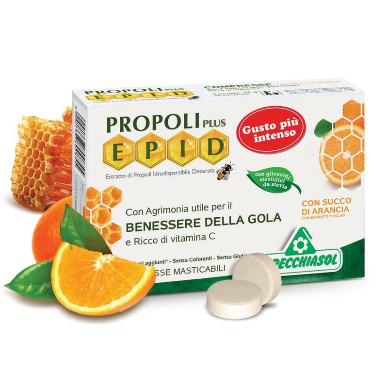 Cukormentes Propolisz 600 mg - 20 szopogatós tabletta - narancsos - Specchiasol