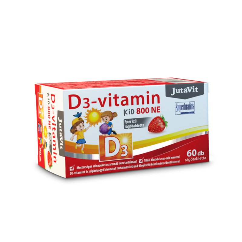 Jutavit d3-vitamin 800ne epres rágótabletta 60 db