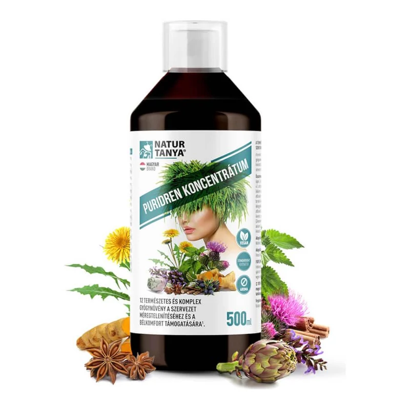 Puridren koncentrátum - Sav-bázis egyensúly és méregtelenítés - 500 ml - Natur Tanya