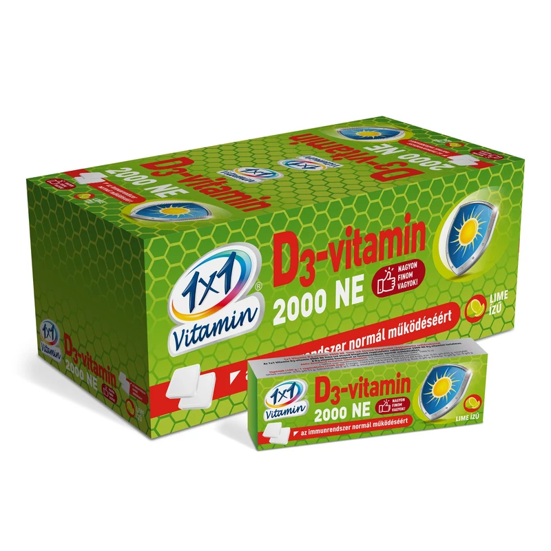 1x1 vitamin d3-vitamin 2000NE rágótabletta szőlőcukorral 14 db