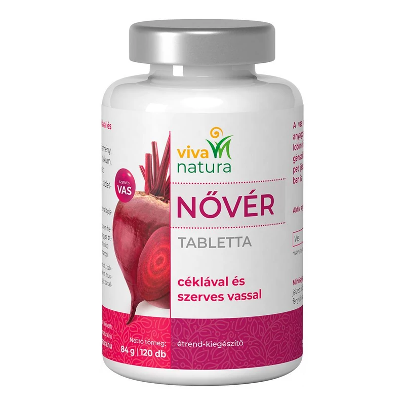 Viva natura nővér tabletta céklával és szerves vassal 120 db
