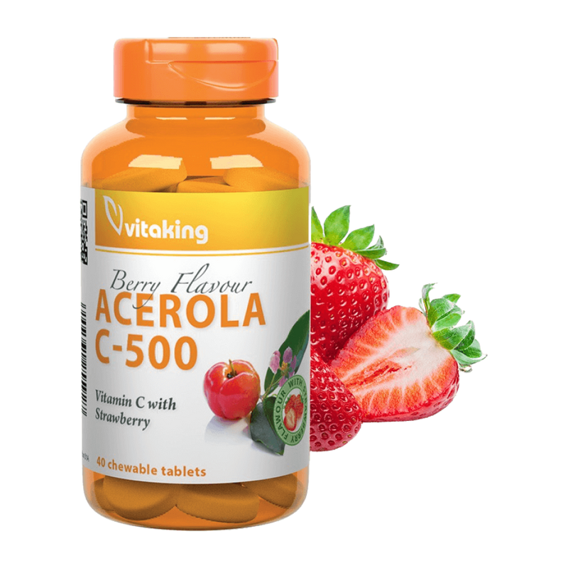 C-500mg Acerola epres- 40 rágótabletta - Vitaking