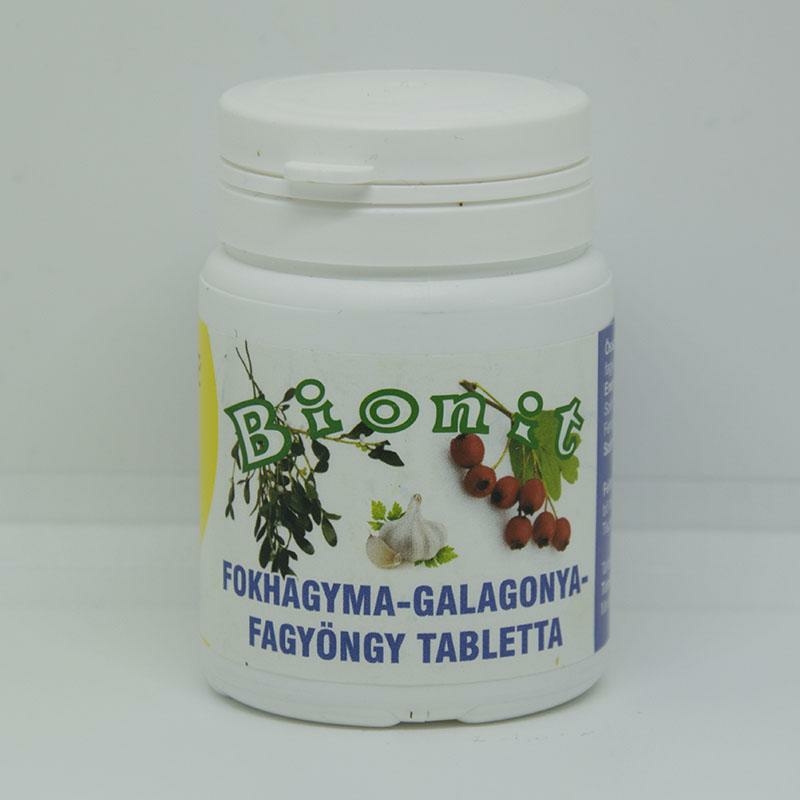 Bionit fokhagyma-galagonya fagyöngy tabletta 150 db