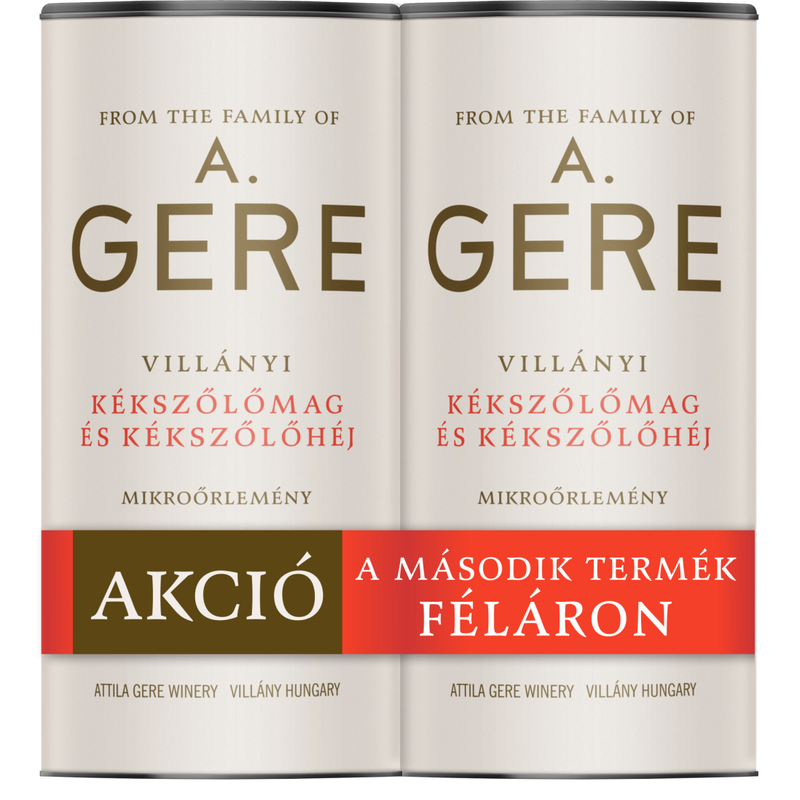 Gere villányi kékszőlőmag és kékszőlőhéj mikroőrlemény duopack 2x150g 300 g