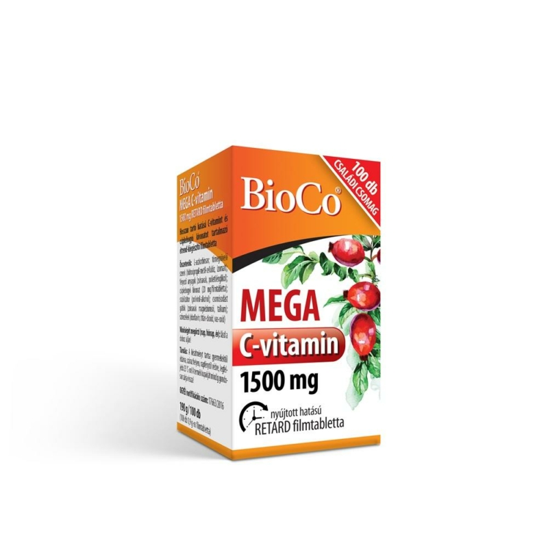 Bioco mega c-vitamin 1500mg retard filmtabletta 100 db