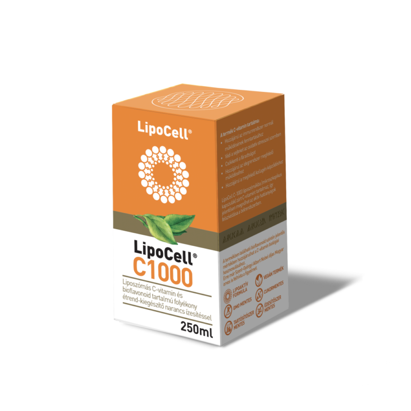 Lipocell c1000 liposzómás c-vitamin és bioflavonoid tartalmú folyékony étrend-kiegészítő narancs ízesítéssel 250 ml