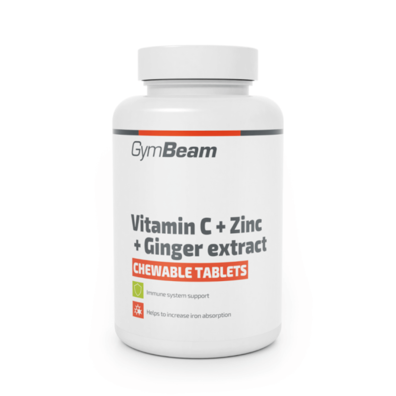 C-vitamin + cink + gyömbérkivonat - 90 rágótabletta - GymBeam