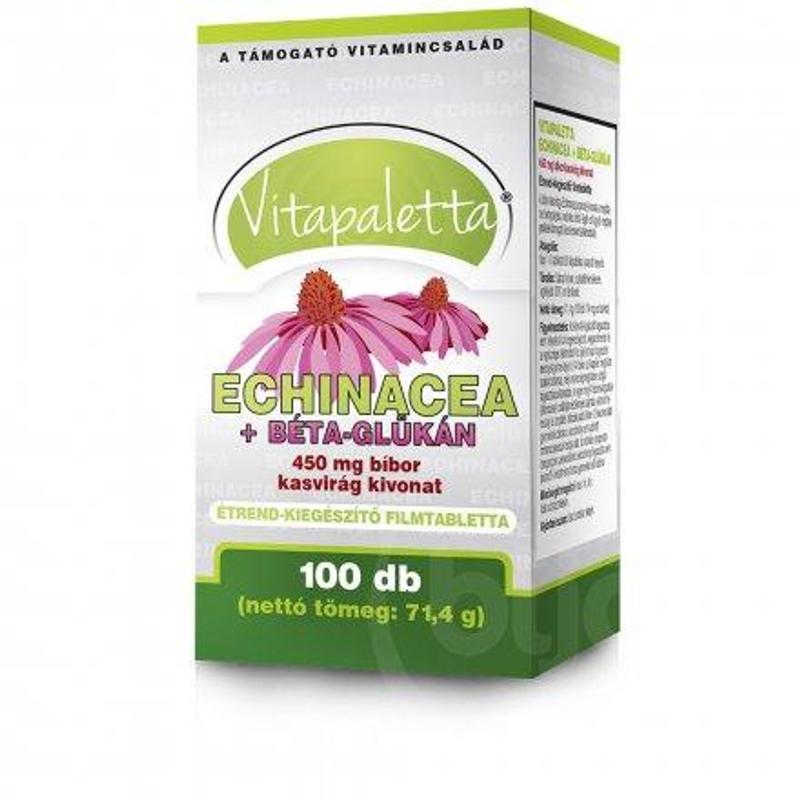 Vitapaletta echinacea+béta-glükán tabletta 100 db