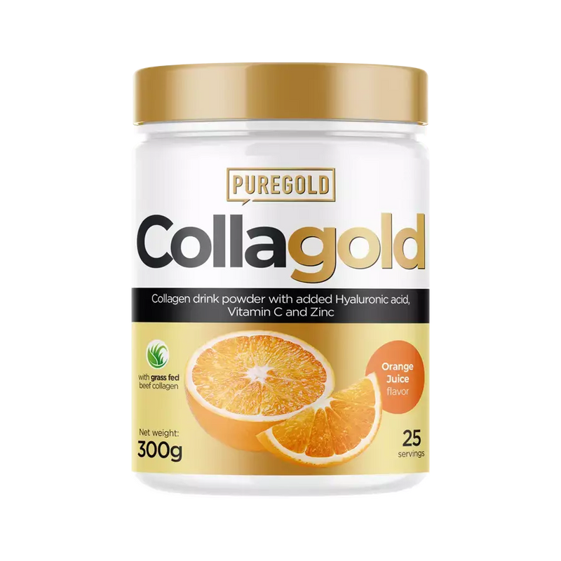 CollaGold Marha és Hal kollagén italpor hialuronsavval - Orange Juice - 300g - PureGold