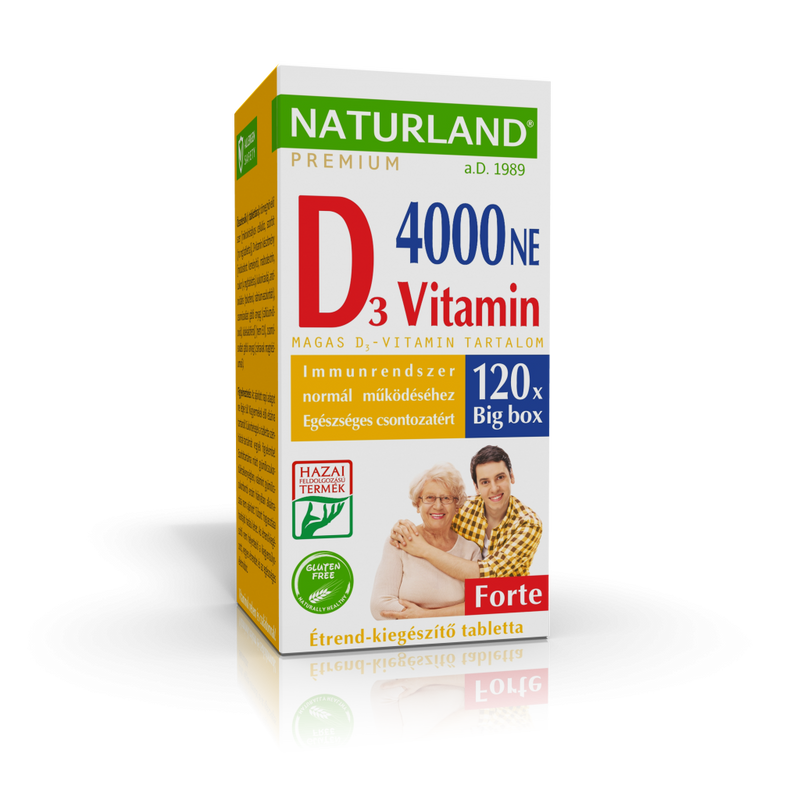 Naturland prémium d-vitamin forte tabletta 120 db