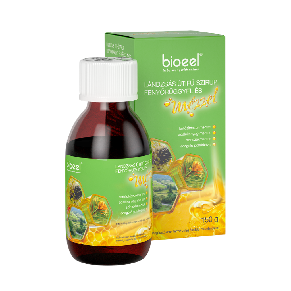 Bioeel lándzsás útifű szirup fenyőrüggyel és mézzel 150 g
