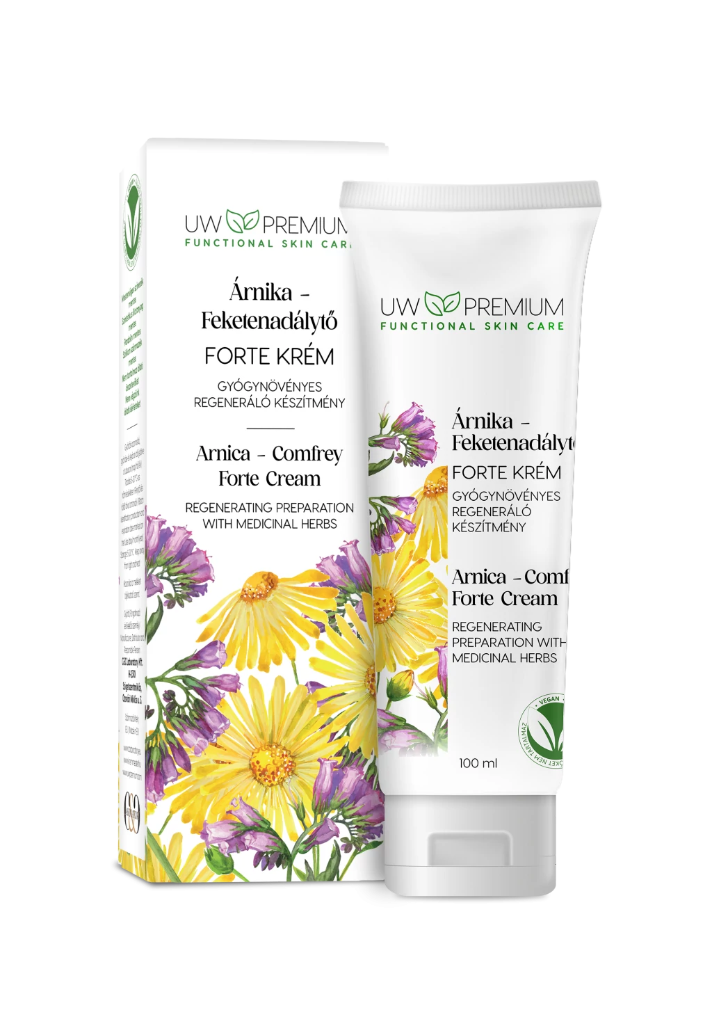Uw premium árnika feketenadálytő krém tubusos 100 ml