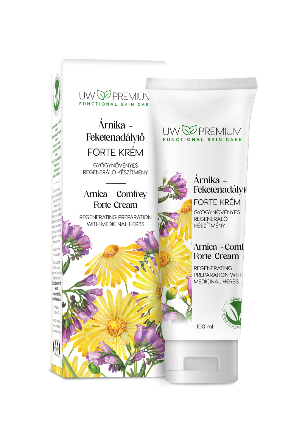 Uw premium árnika feketenadálytő krém tubusos 100 ml