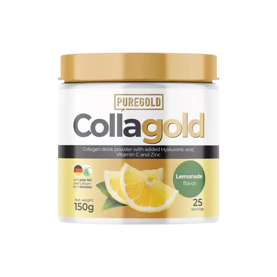 CollaGold Marha és Hal kollagén italpor hialuronsavval - Lemonade - 150g - PureGold