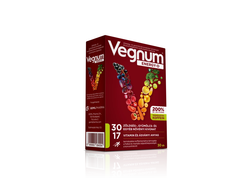 Vegnum energy-d étrendkiegészítő multivitamin kapszula 30 db