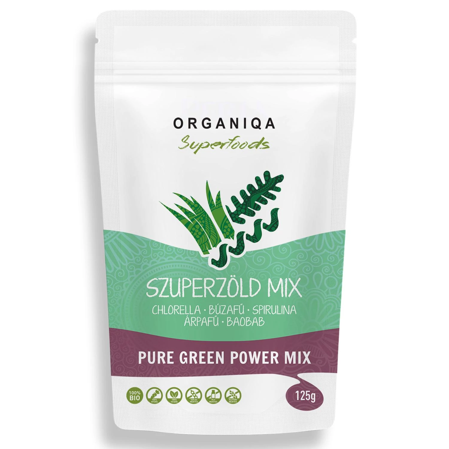 Organiqa bio nyers pure green power 125 g