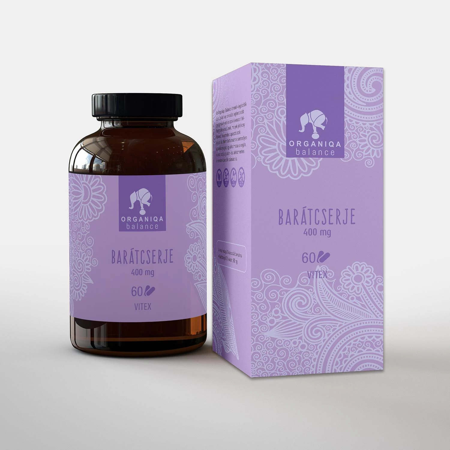 Organiqa barátcserje kapszula 400mg 60 db