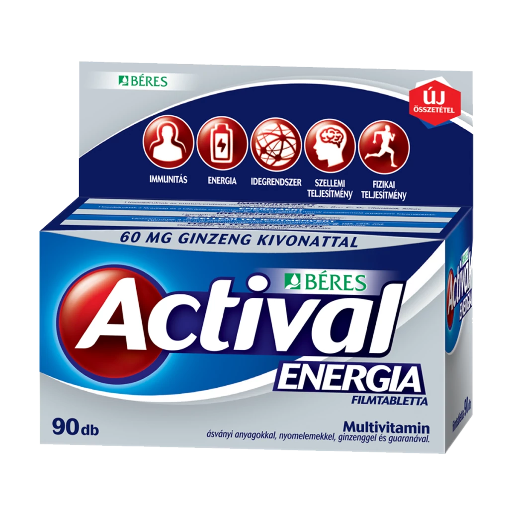 Béres actival energia ginzeng+gurana filmtabletta 90 db