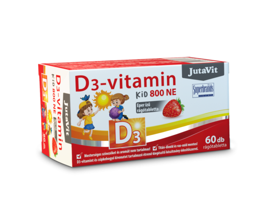 Jutavit d3-vitamin 800ne epres rágótabletta 60 db