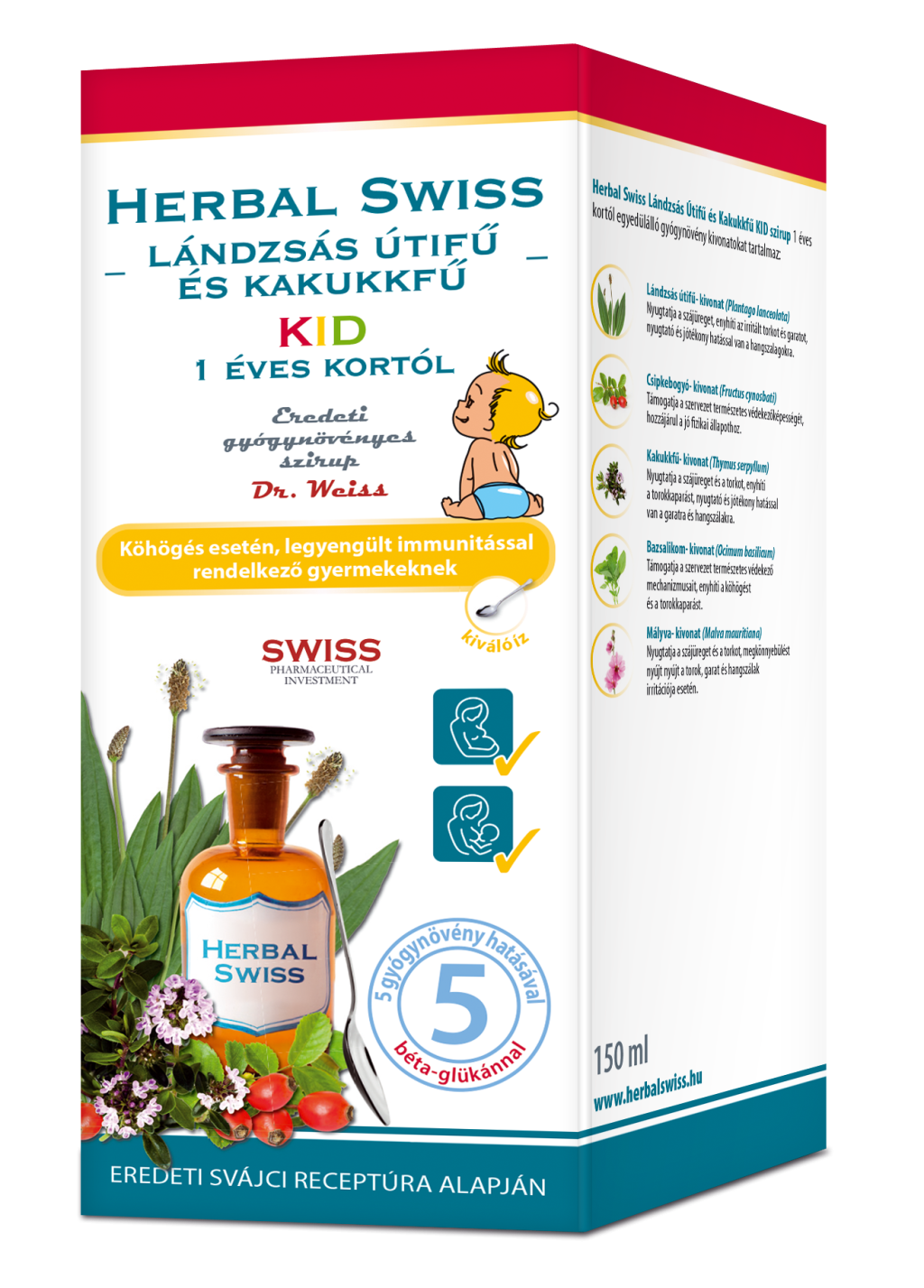 Herbal Swiss kid medical szirup 150 ml