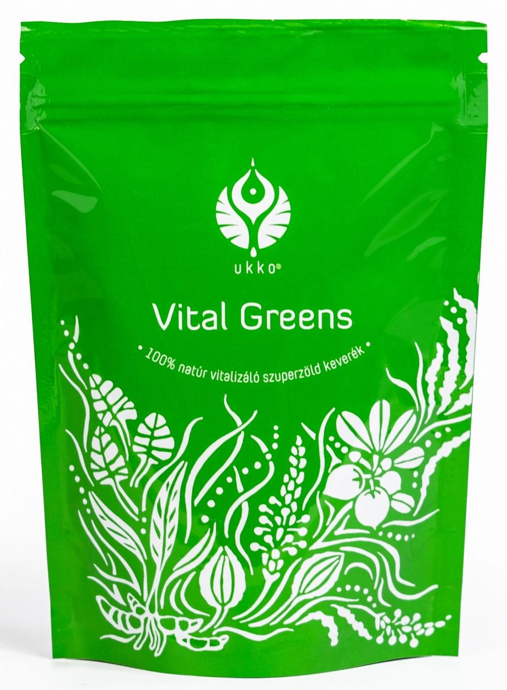 Ukko vital greens 100% natúr vitalizáló szuperzöld teakeverék 120 g
