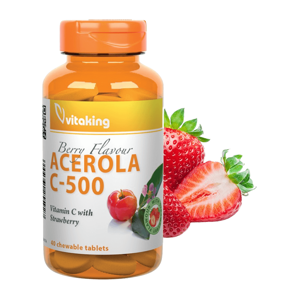 C-500mg Acerola epres- 40 rágótabletta - Vitaking
