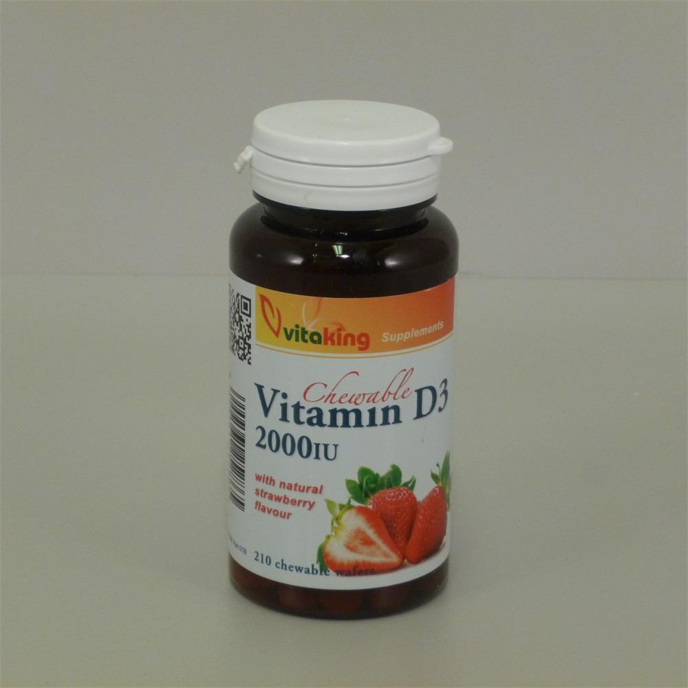 Vitaking d3 vitamin 2000ne epres rágótabletta 210 db