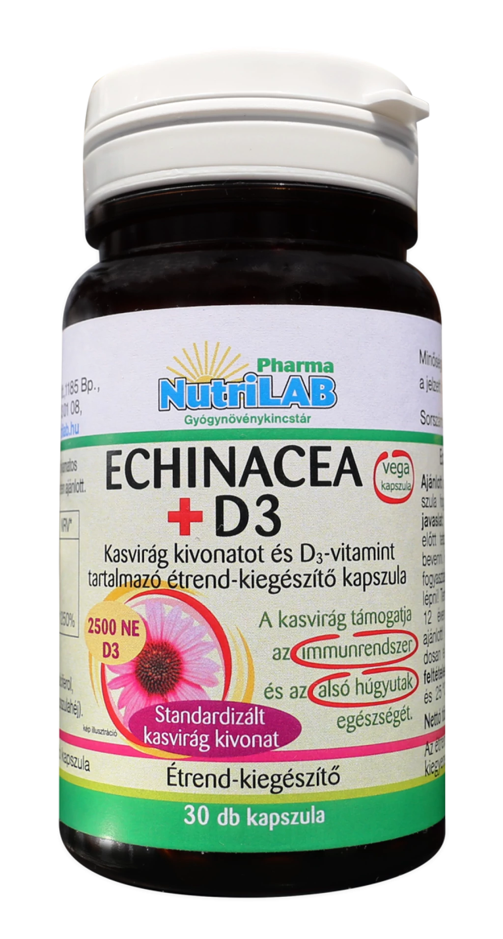 Nutrilab echinacea+D3 kapszula 30 db