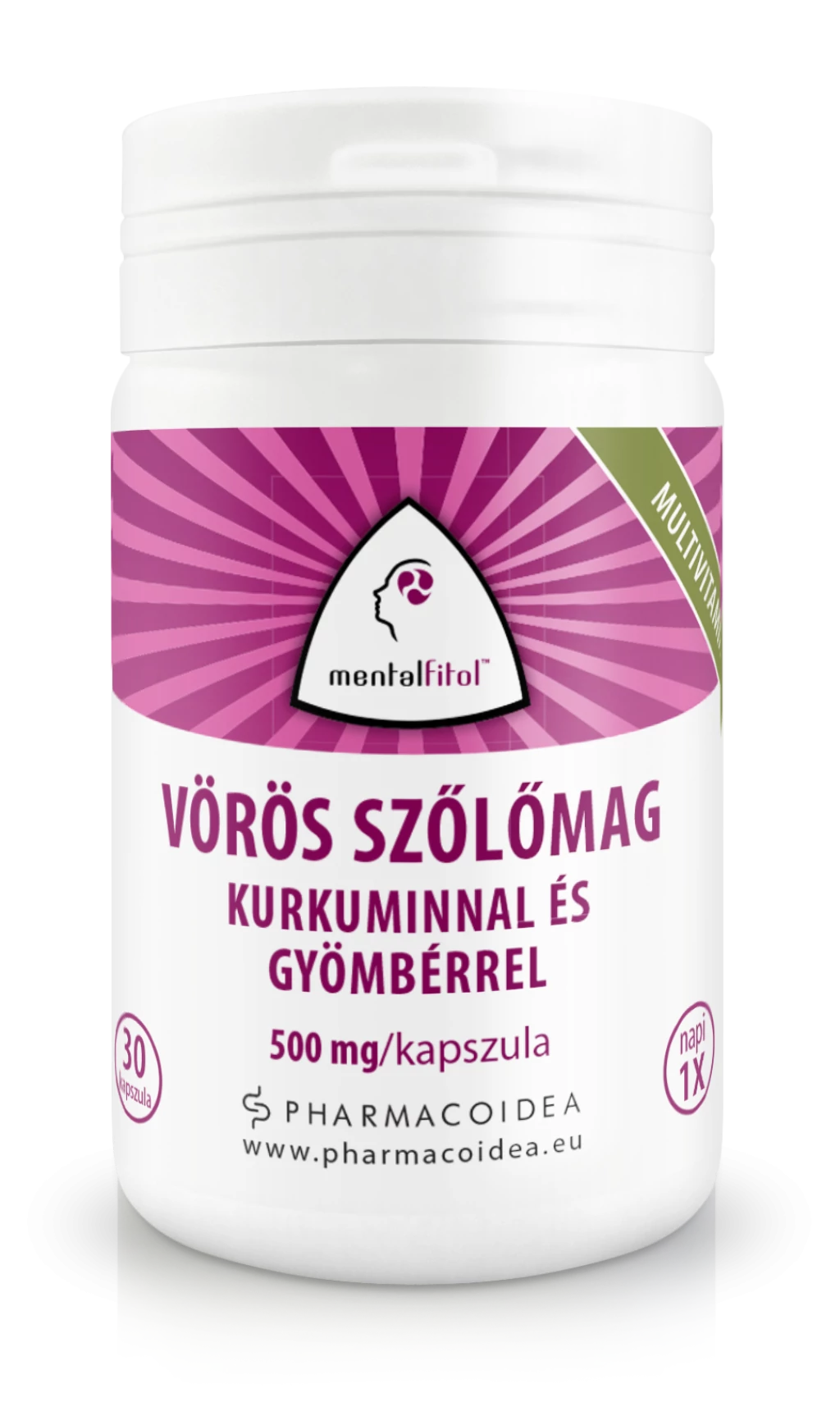 Pharmacoidea mentalfitol vörösszőlőmag multivit. kapszula kurkuma kivonat 30 db