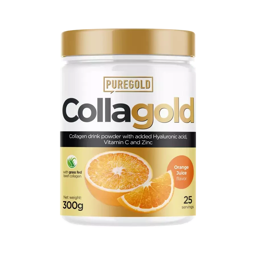 CollaGold Marha és Hal kollagén italpor hialuronsavval - Orange Juice - 300g - PureGold